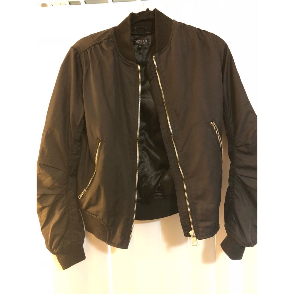 Top shop black bomber jacket